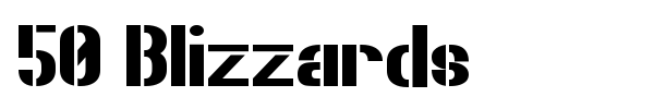 50 Blizzards font preview